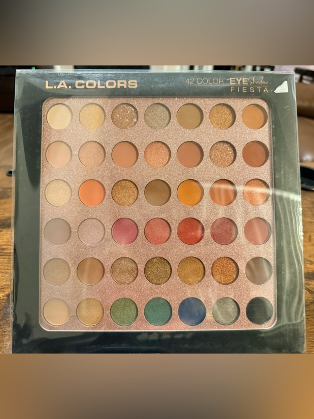 L.A. Colors 42-Color Eyeshadow Palette - Bold and Earthy Tones